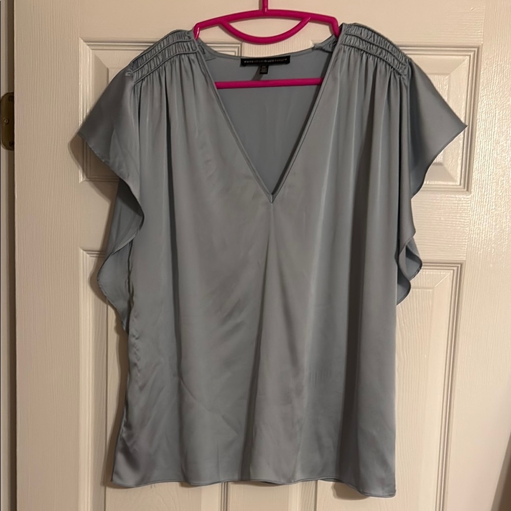 Flutter sleeve V-neck Women's Top White House Black Market